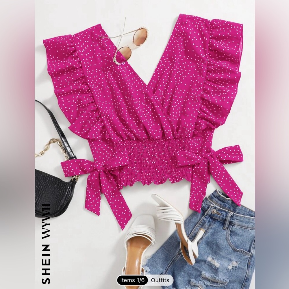SHEIN hot pink top size 12 (0XL). New without tag
